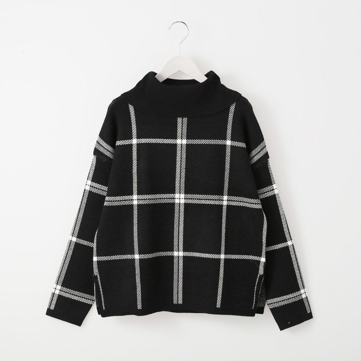 チェック柄タートルネックプルオーバー (72119) | ニトリネット【公式