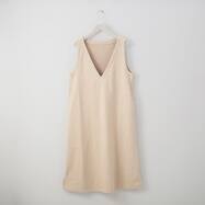 ポケット付き　ソフトストレッチウール調ジャンパースカート　(42104)