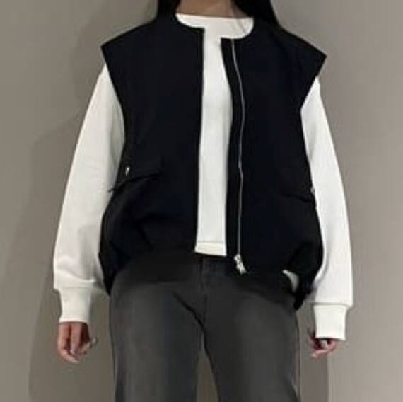 裾タックスリーブレスブルゾン　(12110) 9枚目画像