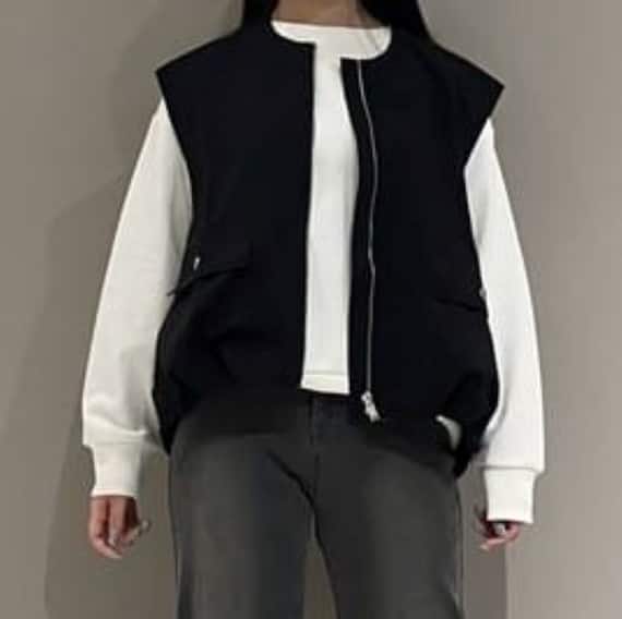 裾タックスリーブレスブルゾン (12110) 9枚目画像