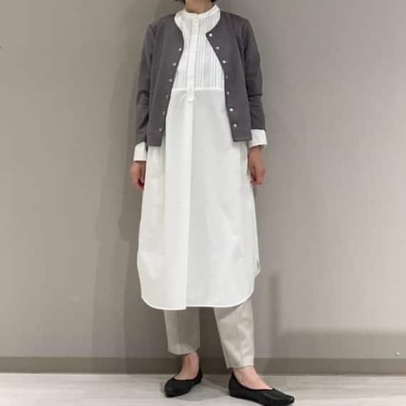 ピンタックシャツワンピース (42100) 8枚目画像