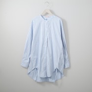 ストライプ裾ドロストシャツチュニック (52101)