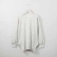 ラメ裏毛裾ラウンドプルオーバー　(62105)