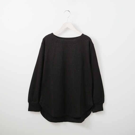 ラメ裏毛裾ラウンドプルオーバー　(62105) 1枚目画像