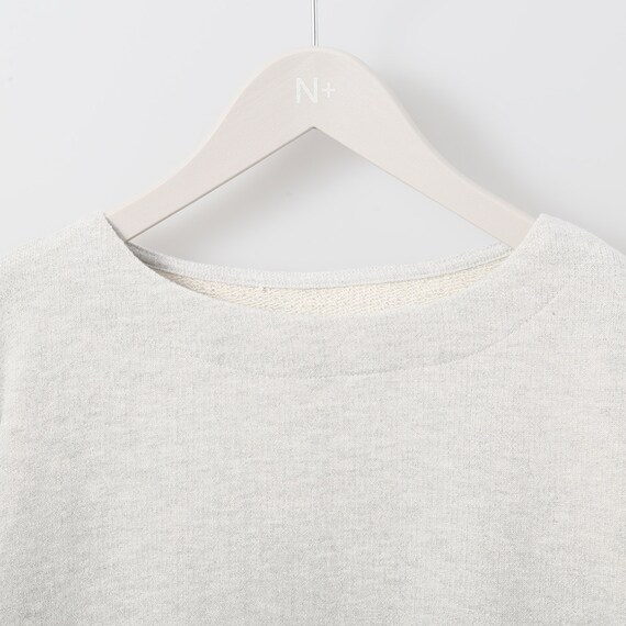 ラメ裏毛裾ラウンドプルオーバー (62105) 4枚目画像