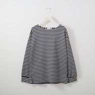 【N+商品】とろみダンボールニットボーダープルオーバー　(72122)