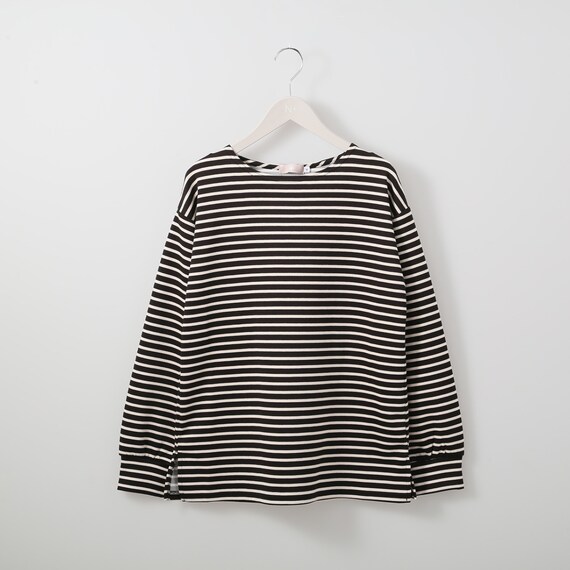 とろみダンボールニットボーダープルオーバー (72122) 1枚目画像