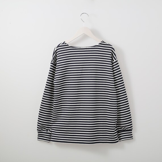 とろみダンボールニットボーダープルオーバー (72122) 2枚目画像