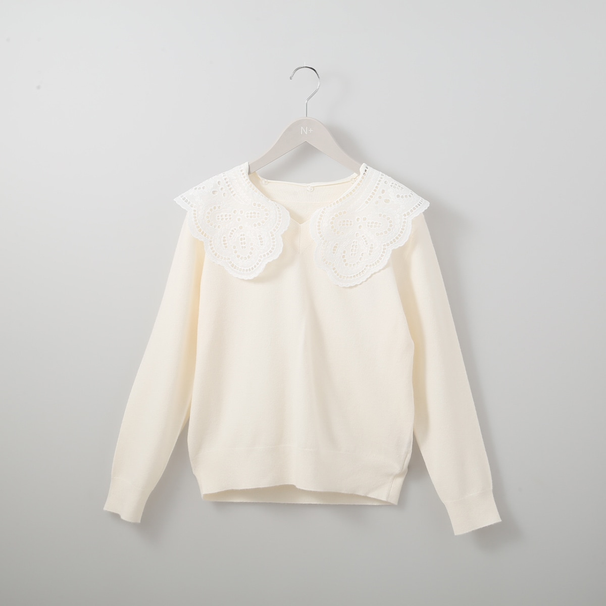 レース襟付きニットプルオーバー (72112) | ニトリネット【公式】 家具