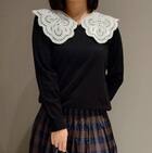 レース襟付きニットプルオーバー　(72112) 8枚目画像