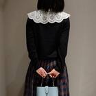 レース襟付きニットプルオーバー　(72112) 9枚目画像