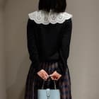 レース襟付きニットプルオーバー (72112) 9枚目画像