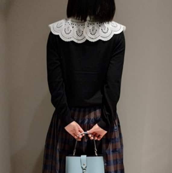 レース襟付きニットプルオーバー (72112) 9枚目画像