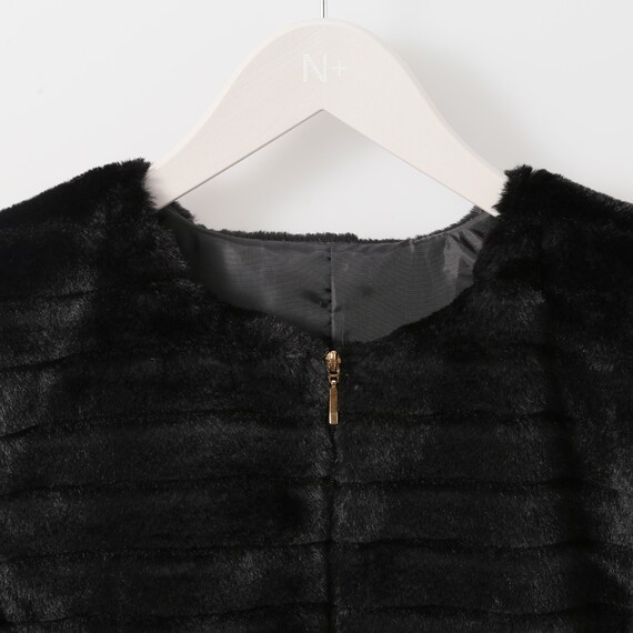 ポケット付きボーダーフェイクファーベスト　(12113) 6枚目画像