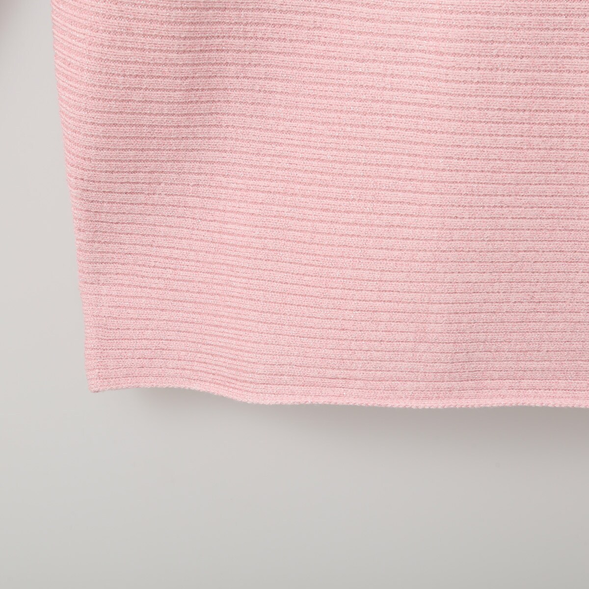 ボンバーBALLANTYNE ピンクのニット【サイズ42 L〜XL相当】 B.C STOCK（ベーセーストック） セーター ニット フェード加工