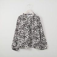 フラワープリントスタンドフリルブラウス (52116)