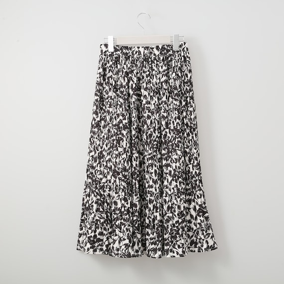 フラワープリント消しプリーツスカート (32106) 2枚目画像