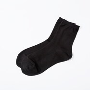 【N+商品】保湿加工　綿混リブソックス　(92135)