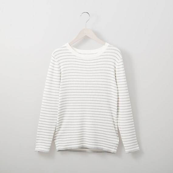 ラメボーダーニットプルオーバー (72127) 1枚目画像