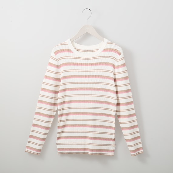 ラメボーダーニットプルオーバー (72127) 1枚目画像