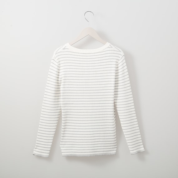 ラメボーダーニットプルオーバー (72127) 2枚目画像