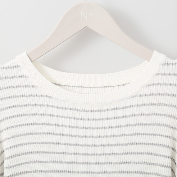 ラメボーダーニットプルオーバー (72127) 4枚目画像