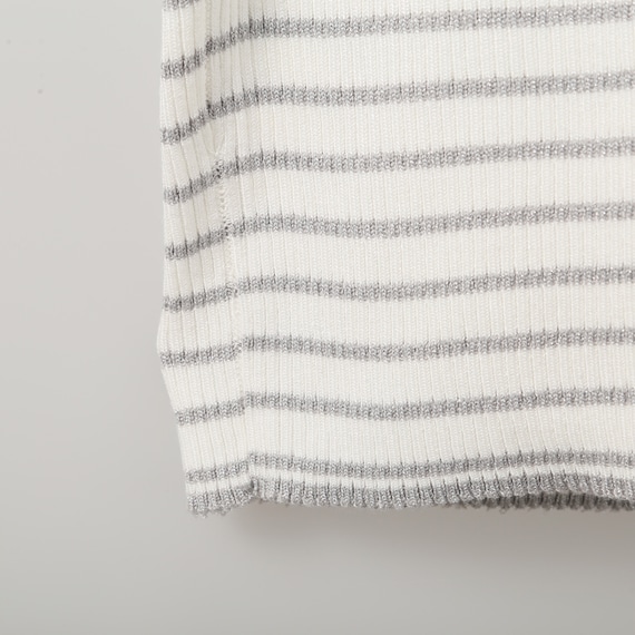 ラメボーダーニットプルオーバー (72127) 6枚目画像