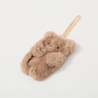 【N+商品】プチポケット付きぺったんこクマＢＡＧチャーム　(92141)