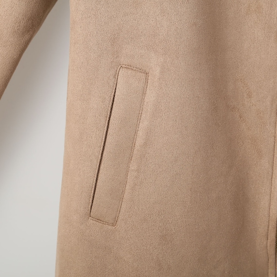 ストレッチスウェード調ロングコート (02108) 5枚目画像