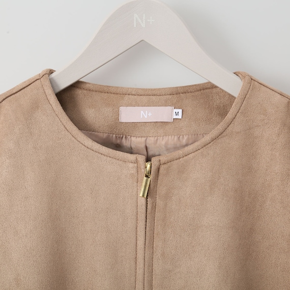 ストレッチスウェード調ロングコート (02108) 6枚目画像