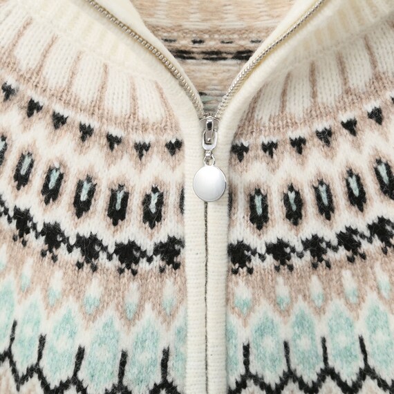 ハーフジップ求心柄ニットプルオーバー　(72116) 4枚目画像