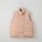 サークル風ステッチ中綿Ｗ前ベスト　(12106) 1枚目画像