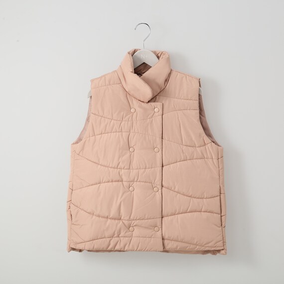 サークル風ステッチ中綿W前ベスト (12106) 1枚目画像