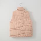 サークル風ステッチ中綿Ｗ前ベスト　(12106) 2枚目画像