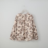 フラワープリントスタンドネックブラウス (52117)