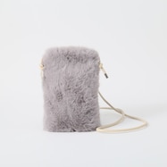 フェイクファー縦型ミニショルダーバッグ (92152)