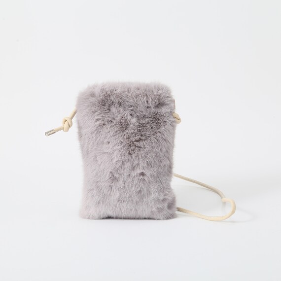 フェイクファー縦型ミニショルダーバッグ　(92152) 2枚目画像