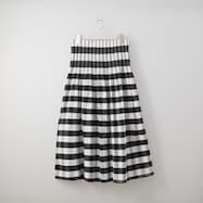 リバーシブルチェック×ストライプスカート (33100)