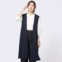 【N+商品】ソフトストレッチロングジレ　Ｌサイズ　(13100)