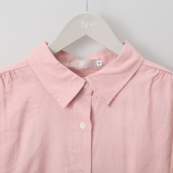 麻混フロントギャザーシャツ (53109) 3枚目画像