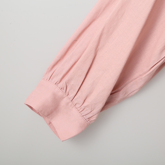 麻混フロントギャザーシャツ (53109) 4枚目画像