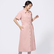 【N+商品】麻混シャツワンピース　(43104)