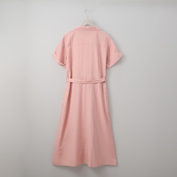 麻混シャツワンピース (43104) 2枚目画像