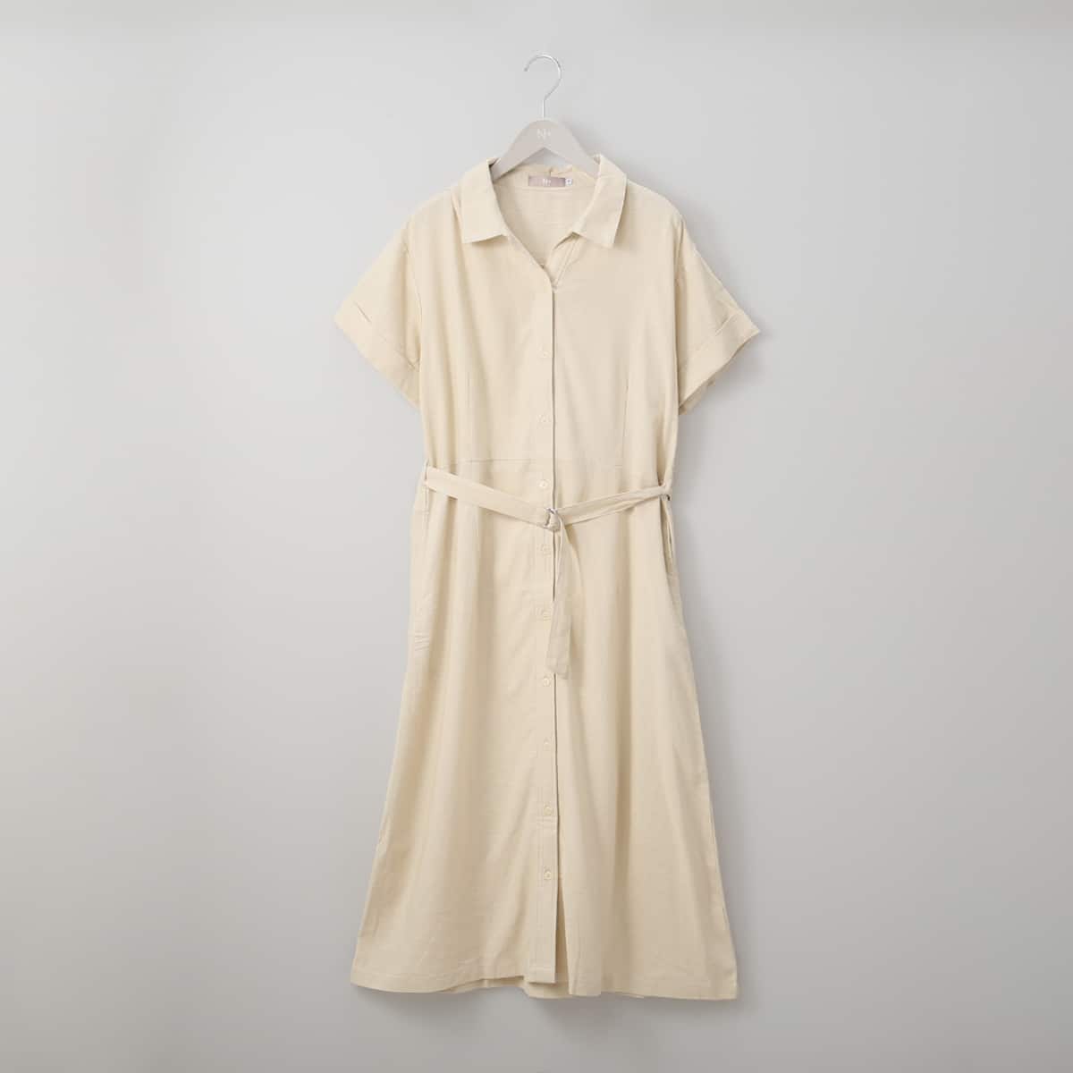 麻混シャツワンピース (43104) | ニトリネット【公式】 家具