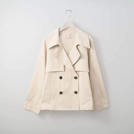 やわらかトレンチショートコート (03104) 1枚目画像