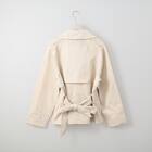 やわらかトレンチショートコート　(03104) 2枚目画像