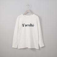 ロゴプリントスムース長袖Tシャツ (63107)