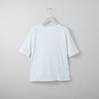 ベーシックボーダーボートネック５分袖Ｔシャツ　(63112) 1枚目画像