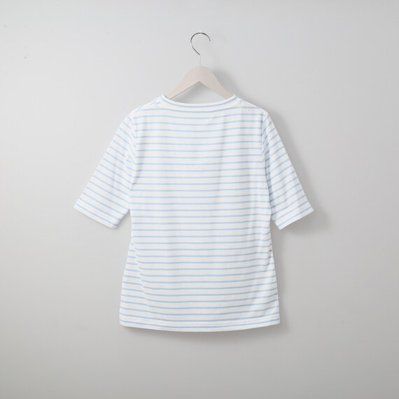 ベーシックボーダーボートネック５分袖Ｔシャツ　(63112) 2枚目画像