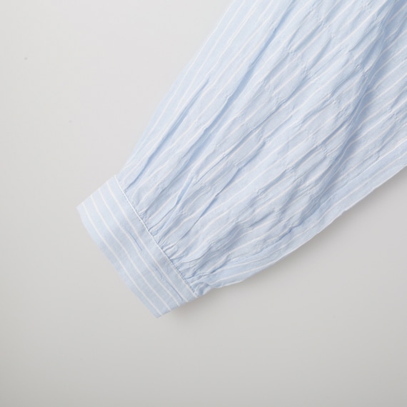 シアーストライプ羽織りブラウス (53106) 5枚目画像